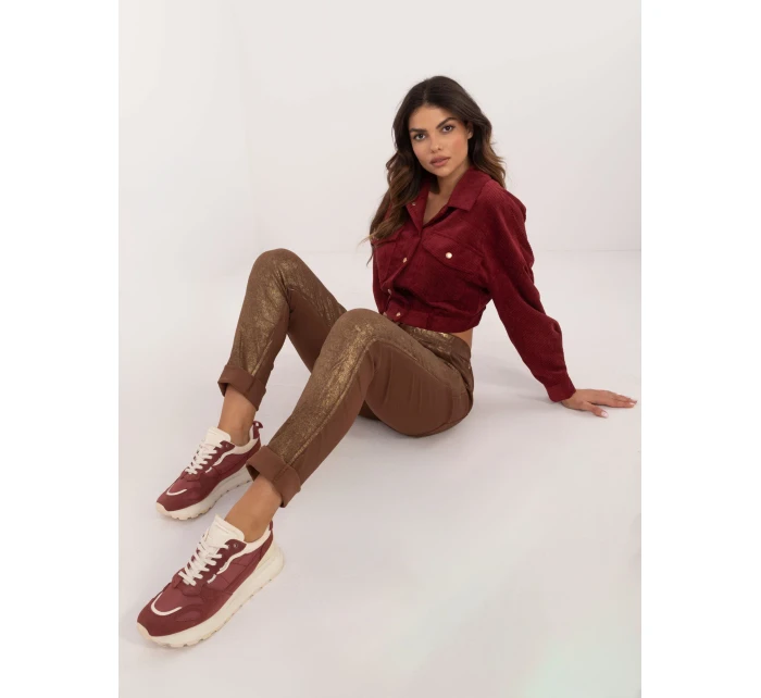 Kalhoty DHJ SP 21258.32 hnědé Kalhoty DHJ SP 21258.32 hnědé