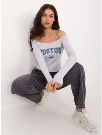 Bluzka WT BZ model 21875530 jasny szary - FPrice Bluzka WT BZ model 21875530 jasny szary - FPrice