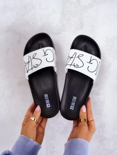 Dámské moderní pantofle Big Star - černá/bílá