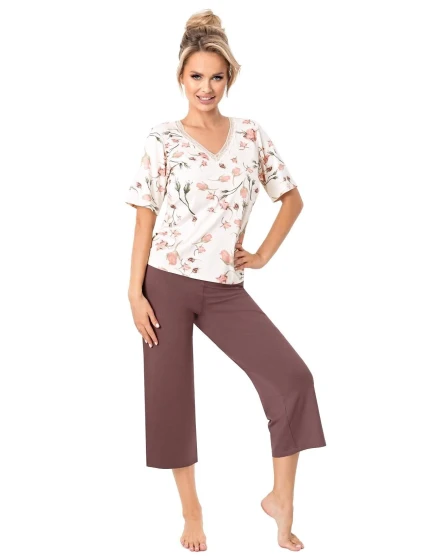 Pyžamo model 21098217 3/4 cr/r S2XL - Donna Pyžamo model 21098217 3/4 cr/r S2XL - Donna