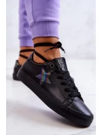 Kožené tenisky Star Big Star model 21580383 Black - Big Star Shoes Kožené tenisky Star Big Star model 21580383 Black - Big Star Shoes