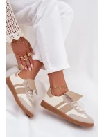 Nízké dámské tenisky s ohrnutým jazykem béžové Ardira Nízké dámské tenisky s ohrnutým jazykem béžové Ardira