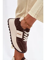 Dámské tenisky na platformě z přírodní semiše čokoládové Rosinae Dámské tenisky na platformě z přírodní semiše čokoládové Rosinae