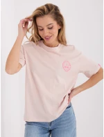 T shirt model 21795579 jasny różowy - FPrice T shirt model 21795579 jasny różowy - FPrice