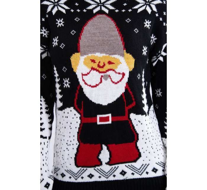 Vánoční svetr s Santa Claus černý