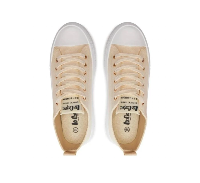 Dámské sportovní boty LCW-24-44-2464L Světle béžová s bílou - Lee Cooper