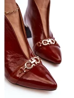 Kožené Boty Na  Hnědé model 21636031 - Maciejka