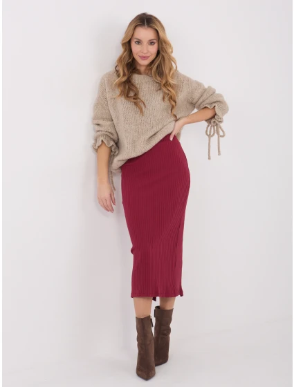 Spódnica RV SD model 21885964 bordowy - FPrice