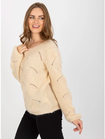 Sweter TW SW BI model 22003962 beżowy - FPrice Sweter TW SW BI model 22003962 beżowy - FPrice