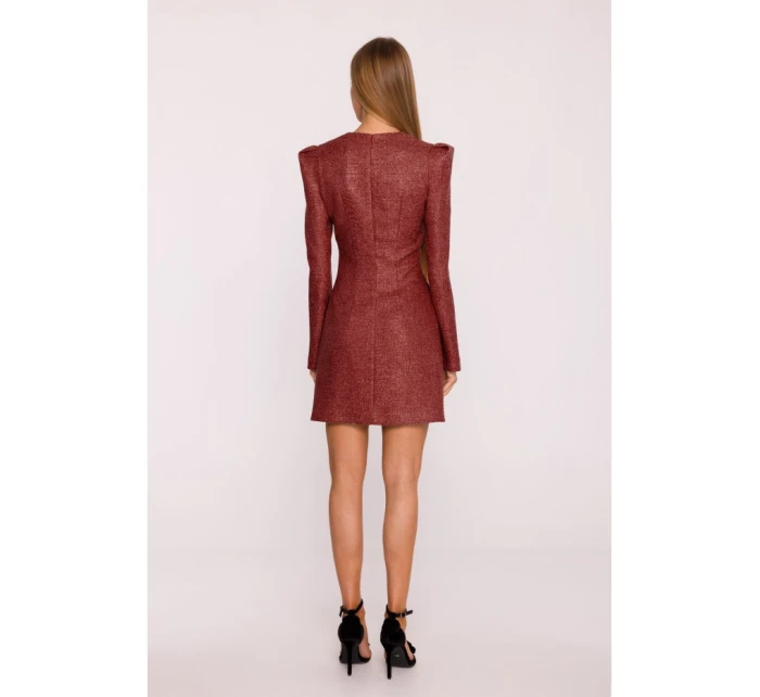šaty s výstřihem do V bordó model 21295864 - Moe šaty s výstřihem do V bordó model 21295864 - Moe