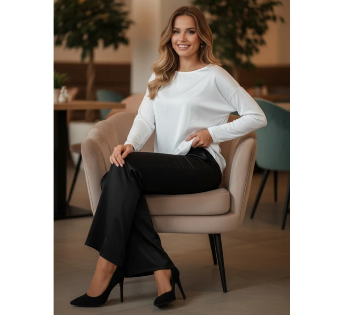 SILKINEA dámská halenka oversize s přívěskem bílá FashionStreet RY2670