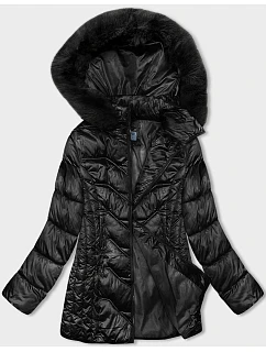 Černá zimní bunda s odepínací kapucí model 21246719 - S'WEST