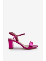 Metalické sandály na podpatku model 21654018 - EVENTO Metalické sandály na podpatku model 21654018 - EVENTO