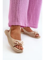 Dámské Sandály S Ozdobami model 21665108 Béžové - S.Barski