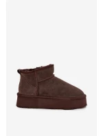 Semišové zimní boty pro ženy Vinceza 97962 čokoládové
