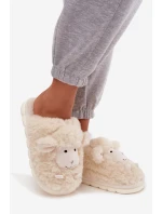 Dámské Kožešinové Pantofle Béžové model 21747713 - Boto
