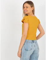 Dámská halenka LK BZ model 18309937 tmavě žlutá - FPrice