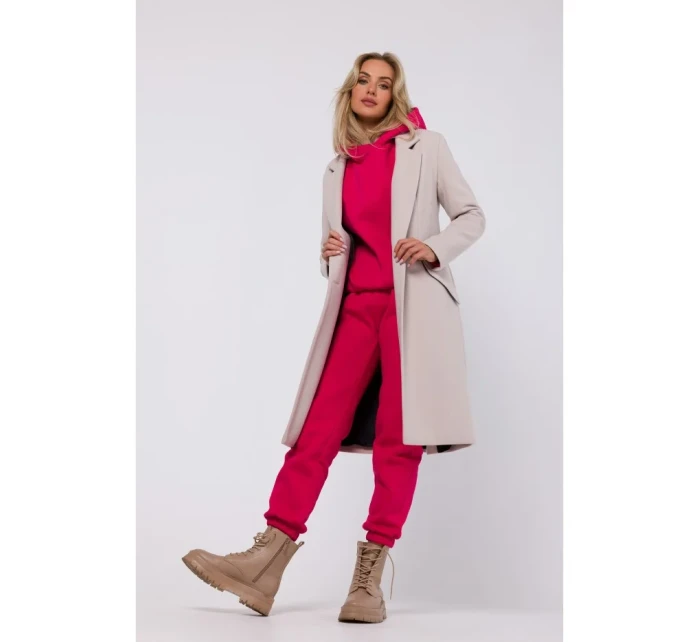 M758 Kabát na knoflíky - béžový