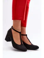 Černé Raniyah Eco semišové lodičky na podpatku Černé Raniyah Eco semišové lodičky na podpatku