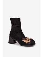 Boty na podpatku model 220203 Step in style Boty na podpatku model 220203 Step in style