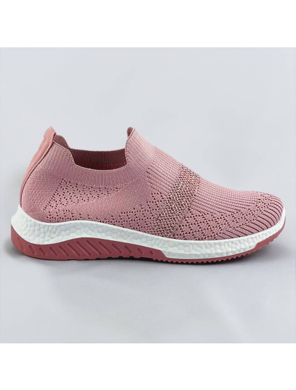 Růžové ažurové dámské boty se zirkony model 17112617 - COLIRES