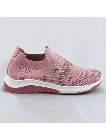 Růžové ažurové dámské boty se zirkony (C1057) Růžové ažurové dámské boty se zirkony (C1057)