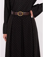 Elegantní maxi sukně s ozdobným lemem černá (19720)