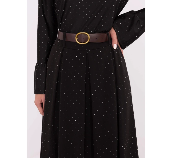 Elegantní černá maxi sukně v ozdobném provedení (19720) Elegantní černá maxi sukně v ozdobném provedení (19720)