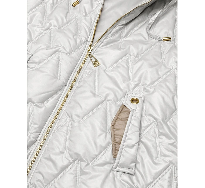 Dámská lehká vesta se zlatým zipem Goodlookin ecru (B8586/B8587-26)