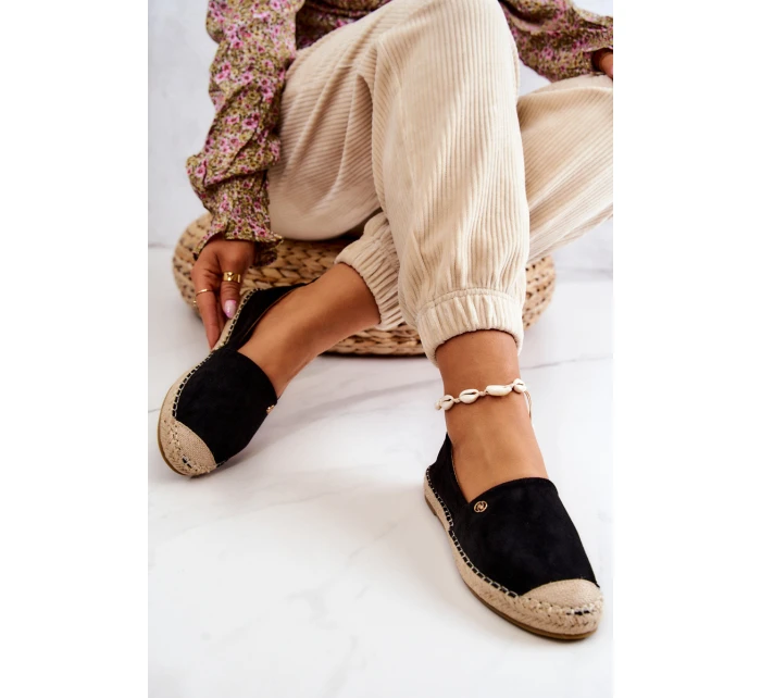 Dámské semišové espadrilky Černá model 21578460 - EVENTO Dámské semišové espadrilky Černá model 21578460 - EVENTO