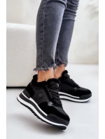 Dámské Zateplené Tenisky Na Platformě Big Star OO274A216 Černé Dámské Zateplené Tenisky Na Platformě Big Star OO274A216 Černé