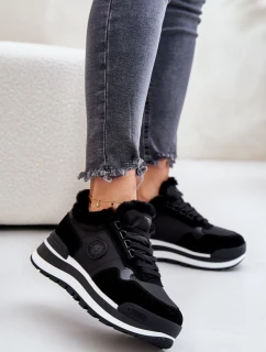 Dámské Zateplené Tenisky Na Platformě Big Star OO274A216 Černé