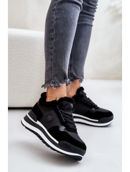 Dámské Zateplené Tenisky Na Platformě Big Star OO274A216 Černé Dámské Zateplené Tenisky Na Platformě Big Star OO274A216 Černé