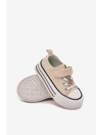 Dívčí Tenisky Se Zlatou Nášivkou Medvěd Béžové Solena Dívčí Tenisky Se Zlatou Nášivkou Medvěd Béžové Solena