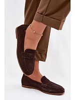 Mokasiny z Semiše Čokoládové model 22100814 - VINCEZA Mokasiny z Semiše Čokoládové model 22100814 - VINCEZA