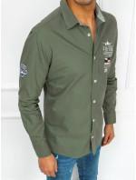 Dstreet DX2275 pánská zelená košile