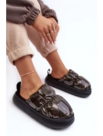 Lesklé dámské pantofle Black Big Star Lesklé dámské pantofle Black Big Star