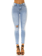Sexy Highwaist Skinny Jeans with torn knee