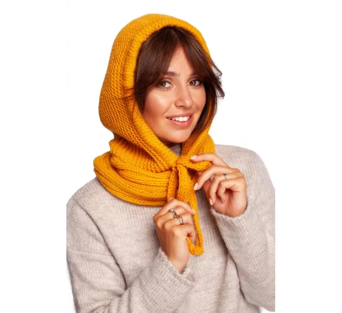 Dámská pletená kapuce model 21860815 béžová - BeWear Dámská pletená kapuce model 21860815 béžová - BeWear