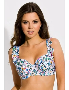 Plavková podprsenka ZANZIBAR bílo-modro-zelená - Mediolano