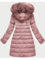 Prošívaná dámská bunda ve barvě s kapucí model 21241958 - Libland Prošívaná dámská bunda ve barvě s kapucí model 21241958 - Libland