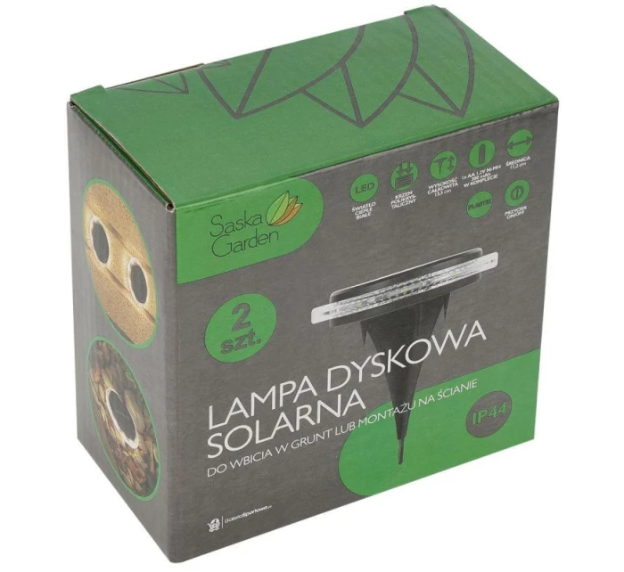 SOLÁRNÍ DISKOVÉ LAMPY PRO MONTÁŽ NA ZEM NEBO NA ZEĎ 2KS SOLÁRNÍ DISKOVÉ LAMPY PRO MONTÁŽ NA ZEM NEBO NA ZEĎ 2KS