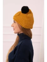 Fleecová čepice 2 hořčice model 18751399 - K-Fashion Fleecová čepice 2 hořčice model 18751399 - K-Fashion