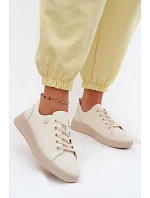 Kožené dámské polobotky Vinceza 41508 světle béžové