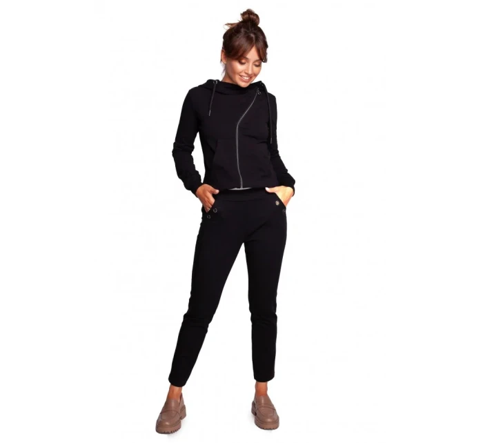 Kalhoty s rovnými nohavice s  černé model 18004377 - BeWear