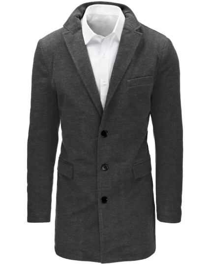 Pánský šedý kabát Dstreet CX0441