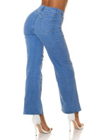 Sexy džíny s vysokým pasem ve stylu 90. let použitý vzhled