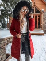 Dámská zimní bunda TRENDNEL s oboustrannou kapucí červená FashionStreet TY4588