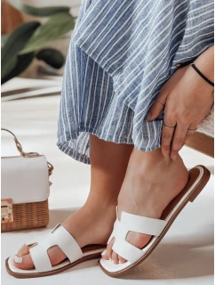 CLASSROT dámské žabky s vroubkovaným hřbetem bílé FashionStreet ZY0885