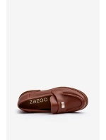 Dámské mokasíny na platformě Laura Messi 2392 tmavě zlatá